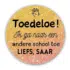 Traktatie sticker - Andere school