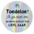 Traktatie sticker - Andere school