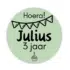 Traktatie sticker met naam en leeftijd