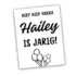 Traktatie sticker met naam - jarig