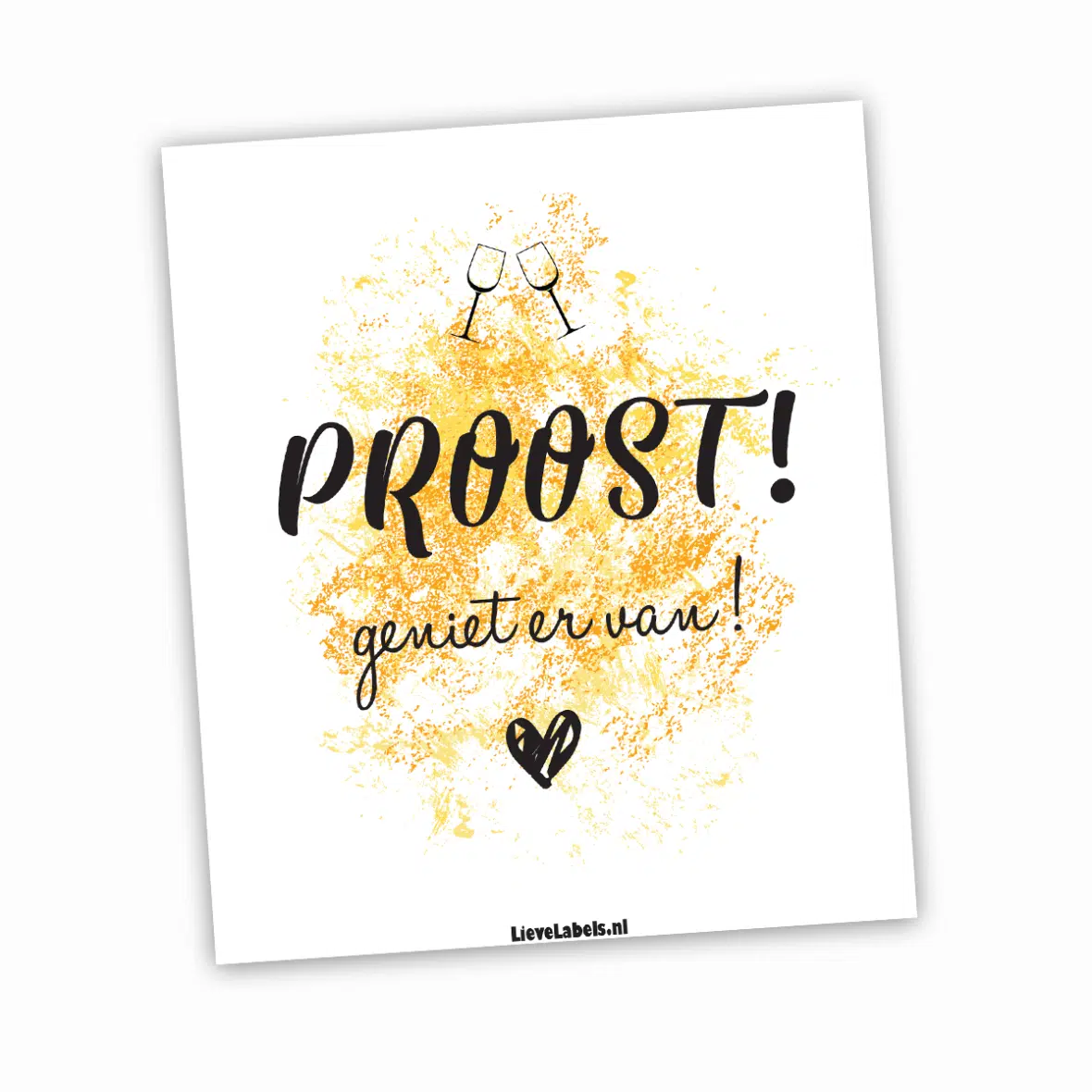 Wijn etiket – Proost
