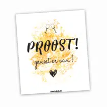 Wijn etiket - Proost