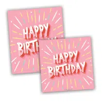 Wijn etiket - Happy Birthday
