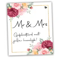 Wijn etiket - Mr & Mrs