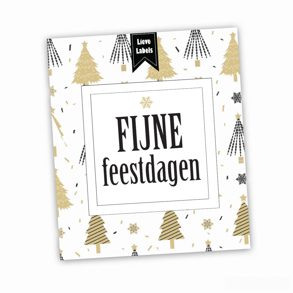 Wijn etiket – Fijne feestdagen feestelijk