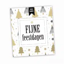 Wijn etiket - Fijne feestdagen feestelijk
