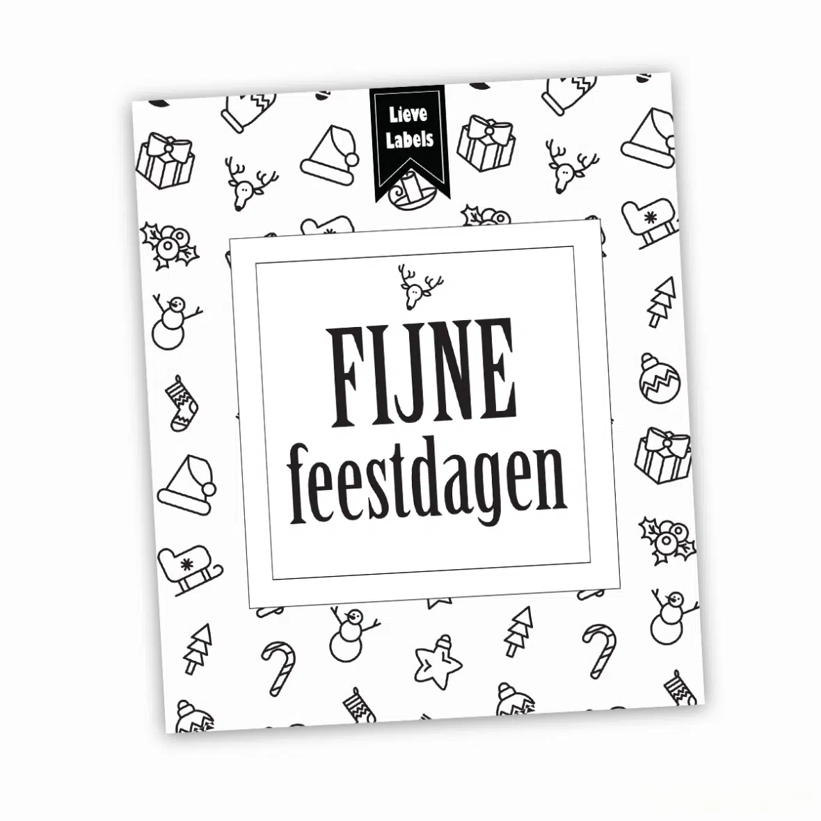 Wijn etiket – Fijne feestdagen