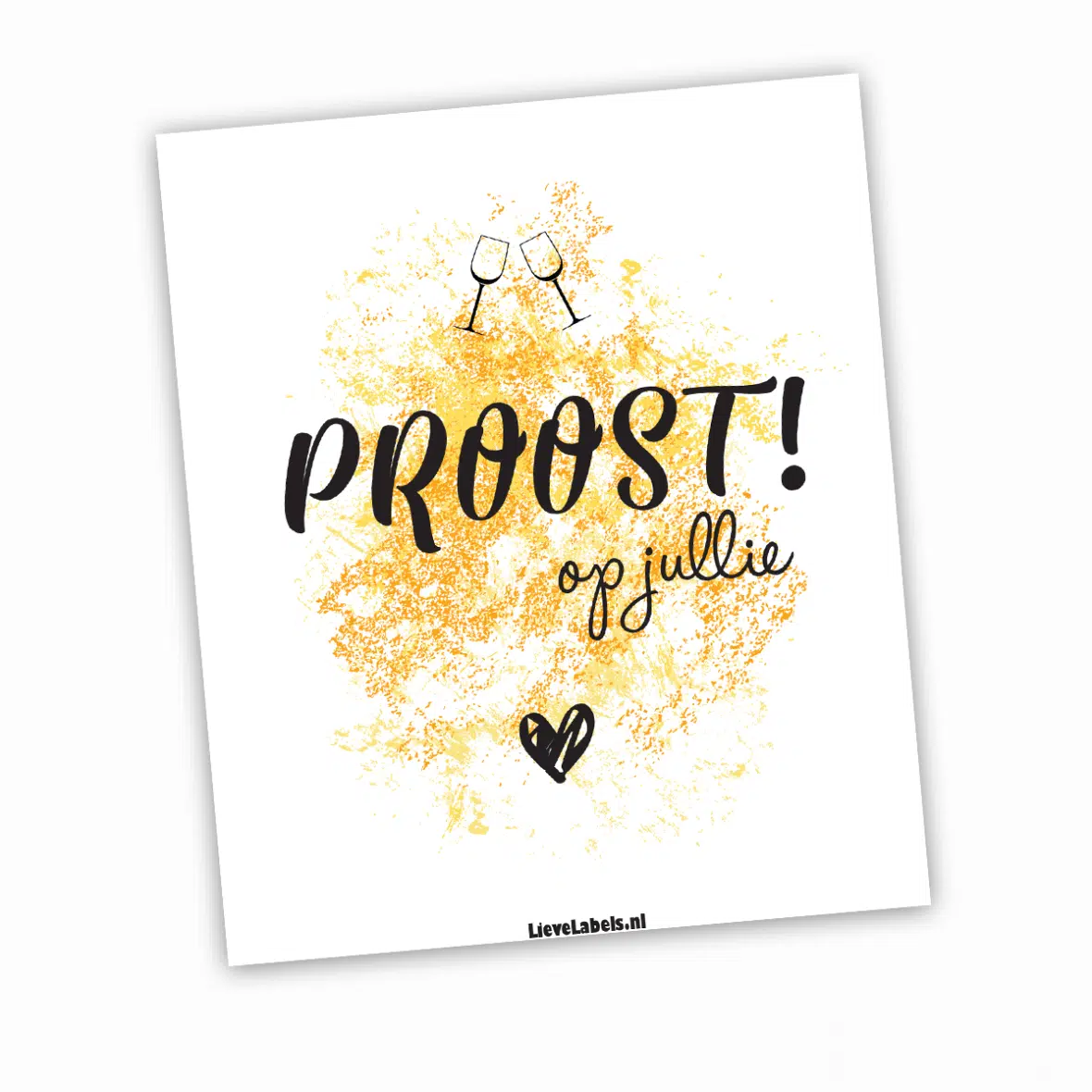 Wijn etiket – Proost op jullie