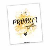 Wijn etiket - Proost op jullie