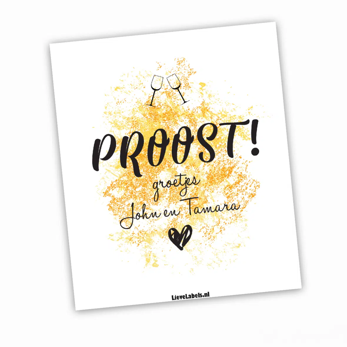Wijn etiket – Proost gepersonaliseerd (10 stuks)