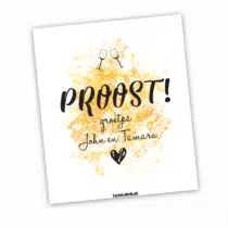 Wijn etiket - Proost gepersonaliseerd