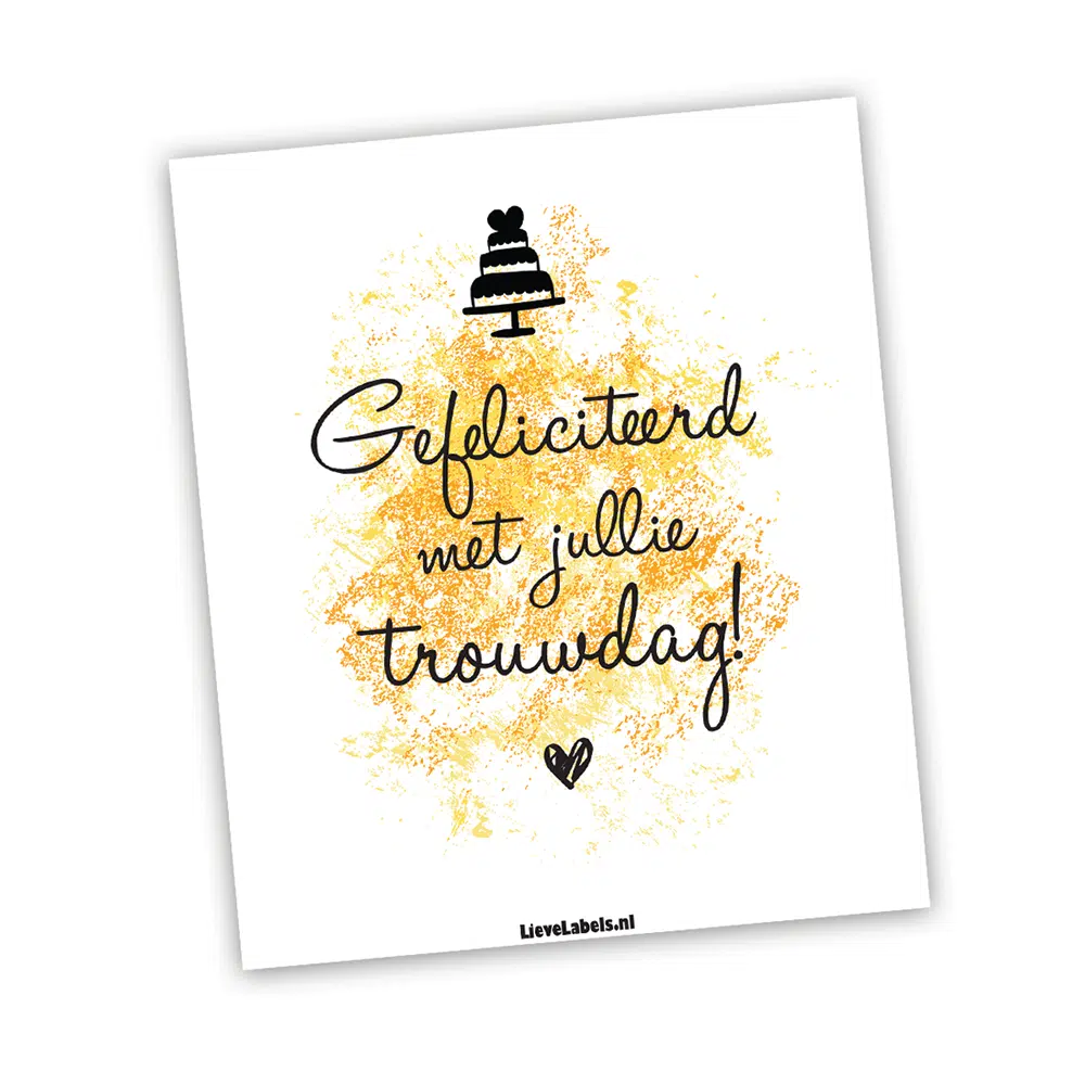 Wijn etiket – Trouwdag