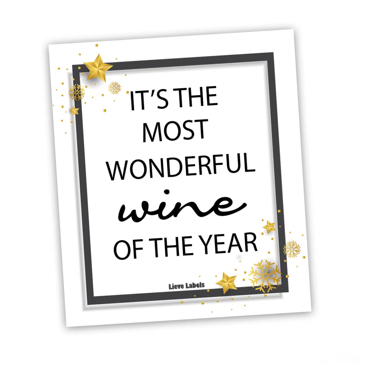 Wijn etiket – Most wonderful wine of the year