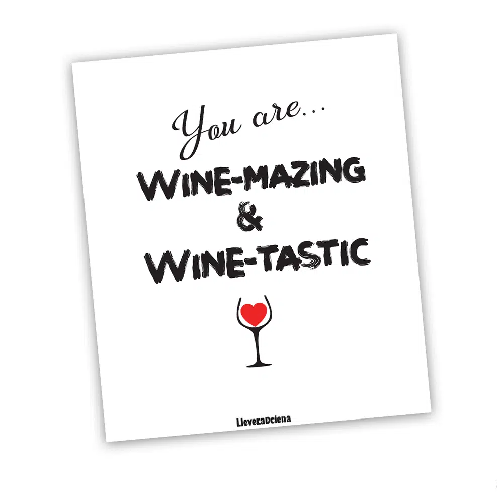 Wijn etiket – You are wine-mazing