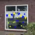 Herbruikbare statische raamsticker - Vlaggenlijn Blauw/Geel