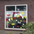 Herbruikbare statische raamsticker - Vlaggenlijn Rood/Wit/Geel