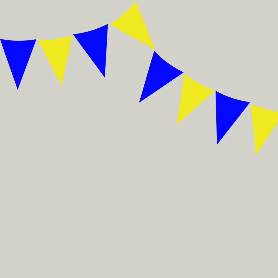 Herbruikbare statische raamsticker – Vlaggenlijn Blauw/Geel