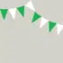 Herbruikbare statische raamsticker - Vlaggenlijn Groen/Wit