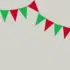 Herbruikbare statische raamsticker - Vlaggenlijn Rood/Groen