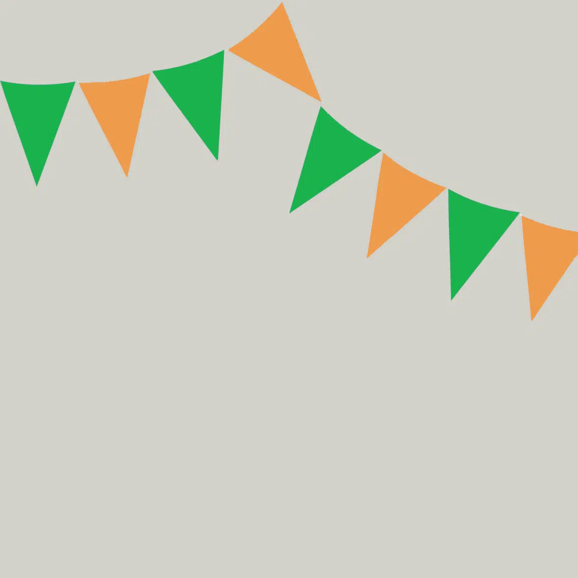 Herbruikbare statische raamsticker – Vlaggenlijn Groen/Oranje