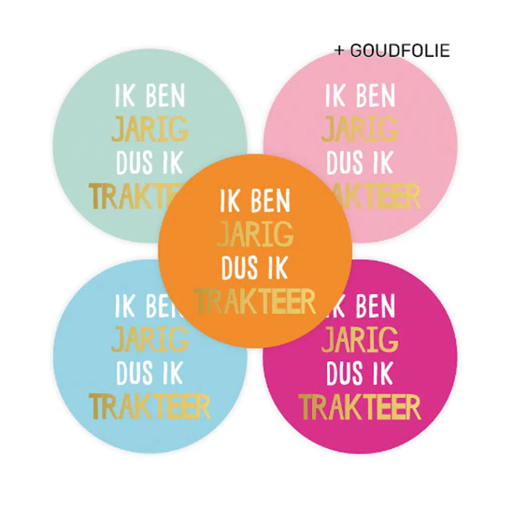 Stickers – Ik ben jarig dus ik trakteer kleur | 10 stuks