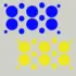 Herbruikbare statische raamsticker - Mix Confetti Blauw/Geel
