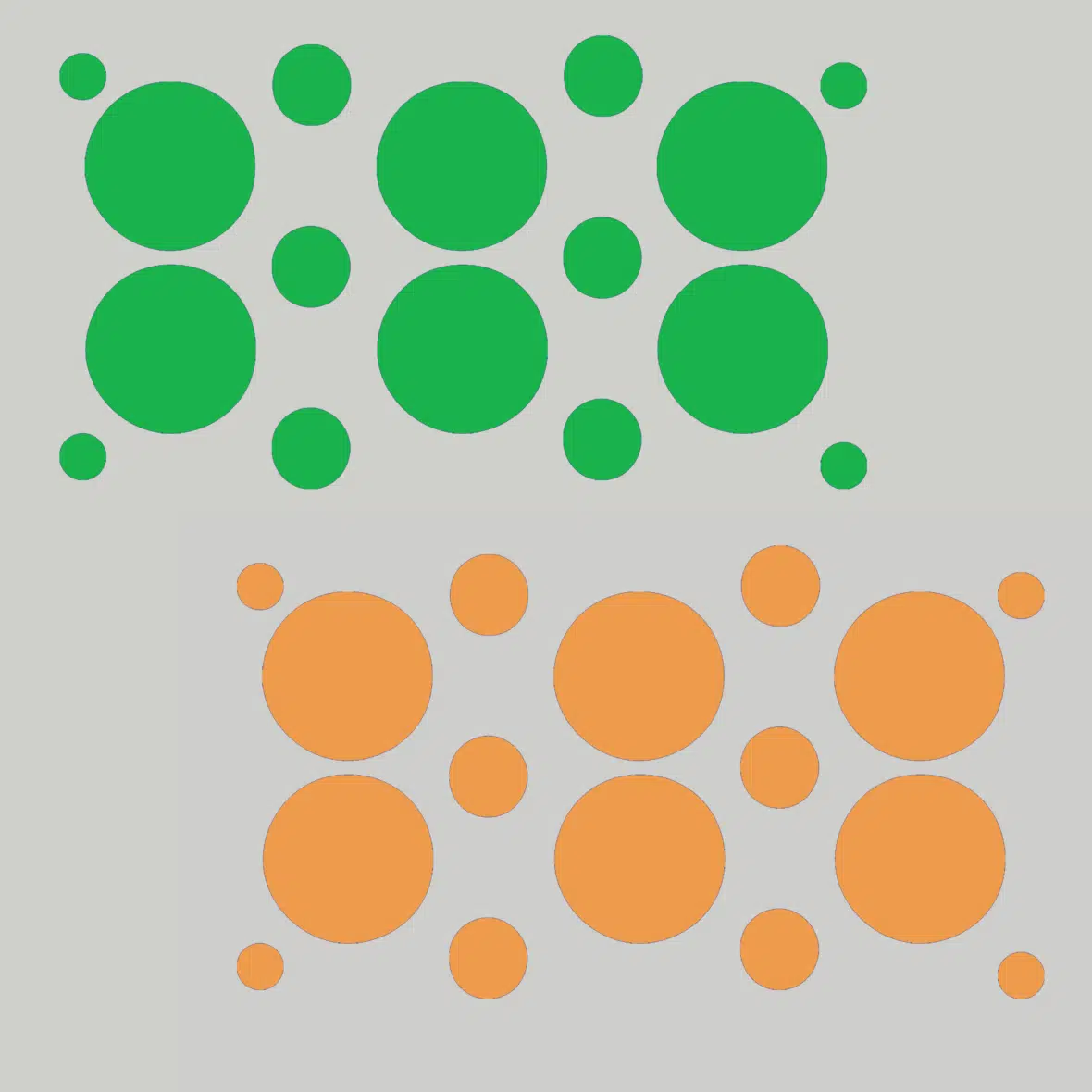 Herbruikbare statische raamsticker – Mix Confetti Groen/Oranje