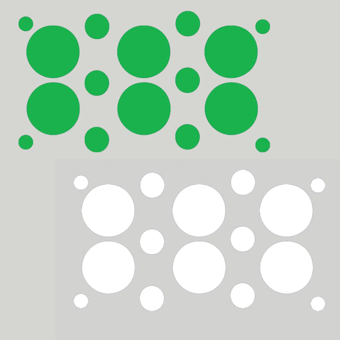 Herbruikbare statische raamsticker – Mix Confetti Groen/Wit
