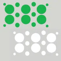 Herbruikbare statische raamsticker - Mix Confetti Groen/Wit