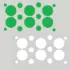 Herbruikbare statische raamsticker - Mix Confetti Groen/Wit