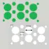 Herbruikbare statische raamsticker - Mix Confetti Groen/Wit