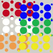 Herbruikbare statische raamsticker - Mix Confetti per kleur