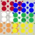 Herbruikbare statische raamsticker - Confetti MIX per kleur