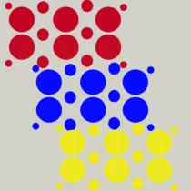 Herbruikbare statische raamsticker - Mix Confetti Rood/Blauw/Geel