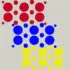 Herbruikbare statische raamsticker - Mix Confetti Rood/Blauw/Geel