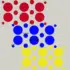 Herbruikbare statische raamsticker - Mix Confetti Rood/Blauw/Geel