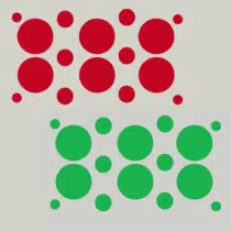 Herbruikbare statische raamsticker - Mix Confetti Rood/Groen