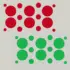 Herbruikbare statische raamsticker - Mix Confetti Rood/Groen
