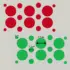 Herbruikbare statische raamsticker - Mix Confetti Rood/Groen