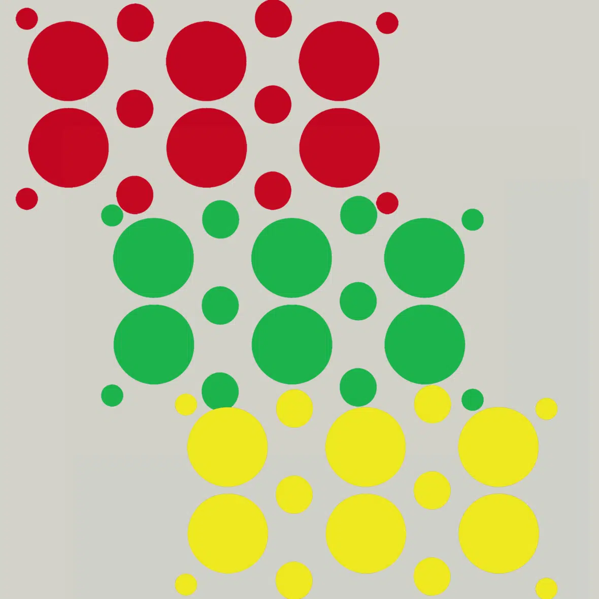 Herbruikbare statische raamsticker – Mix Confetti Rood/Groen/Geel