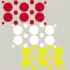 Herbruikbare statische raamsticker - Mix Confetti Rood/Wit/Geel