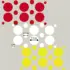 Herbruikbare statische raamsticker - Mix Confetti Rood/Wit/Geel