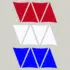 Herbruikbare statische raamsticker - Vlaggenlijn Rood/Wit/Blauw