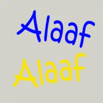 Herbruikbare statische raamsticker - Alaaf Blauw/Geel
