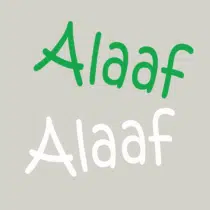 Herbruikbare statische raamsticker - Alaaf Groen/Wit