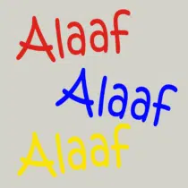 Herbruikbare statische raamsticker - Alaaf Rood/Blauw/Geel