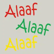 Herbruikbare statische raamsticker - Alaaf Rood/Groen/Geel