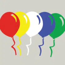 Herbruikbare statische raamsticker - Ballon per kleur