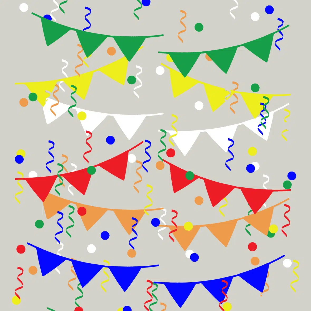 Herbruikbare statische raamsticker – Carnaval per kleur