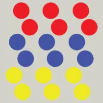 Herbruikbare statische raamsticker - Confetti Rood/Blauw/Geel